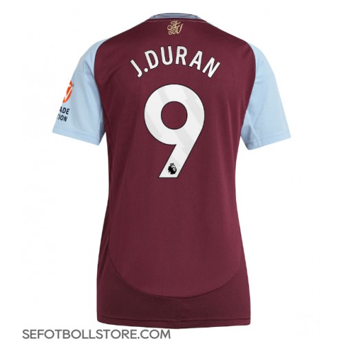 Aston Villa Jhon Duran #9 Replika Hemmatröja Dam 2024-25 Kortärmad